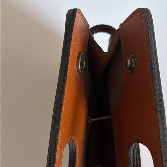 Berman's 80's Elegant Brown Leather Handbag - Picture 6 of 7